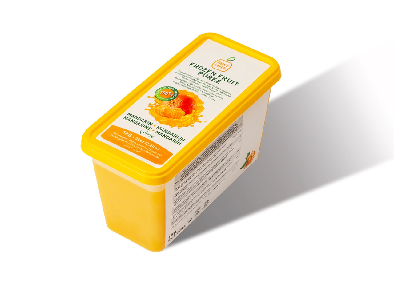 Fruitlayer mandarin frozen fruit puree