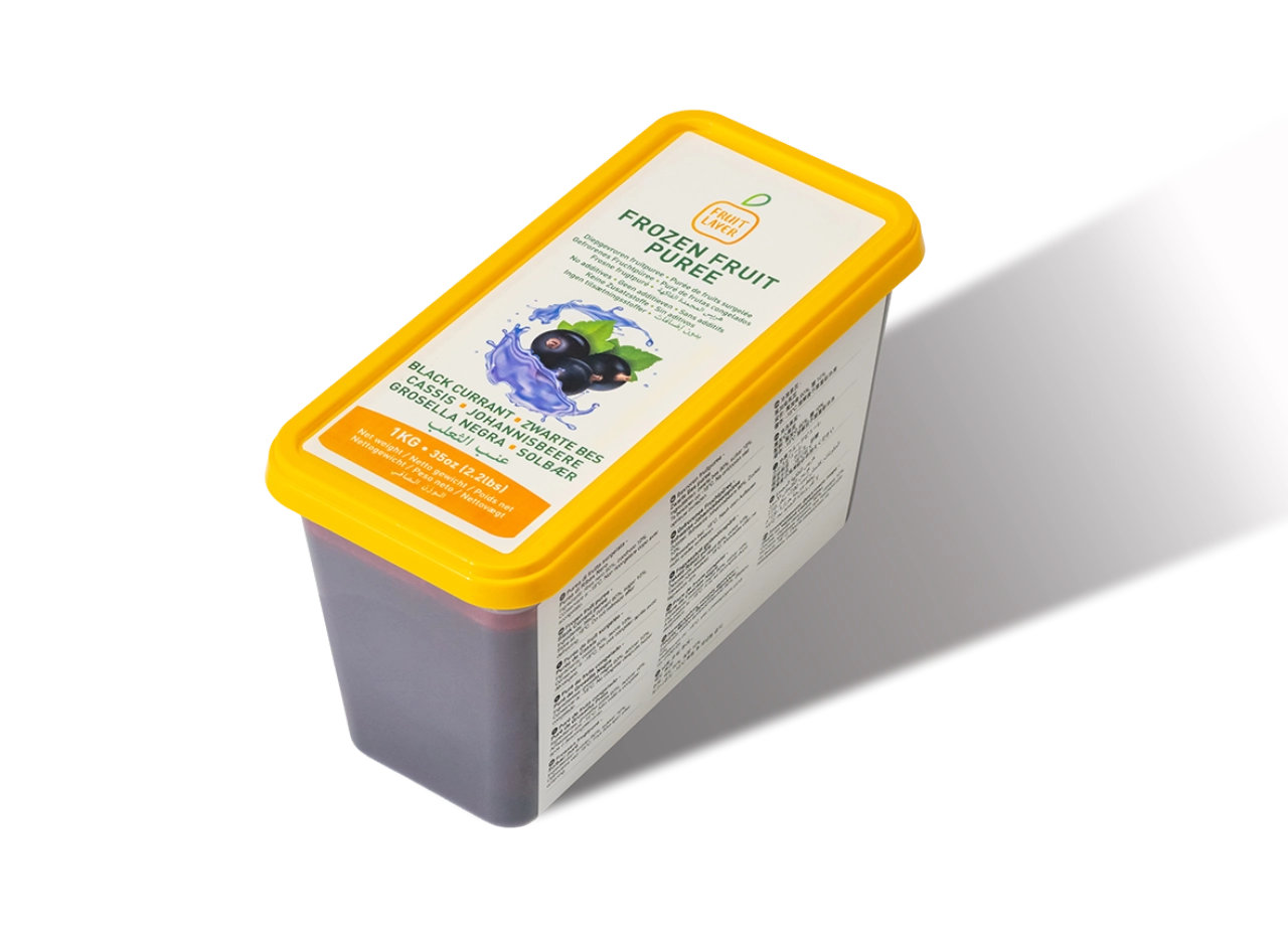 Fruitlayer black current frozen fruit puree
